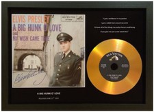 ELVIS PRESLEY 'A BIG HUNK O' LOVE' SIGNED GOLD DISC COLLECTABLE GIFT MEMORABILIA
