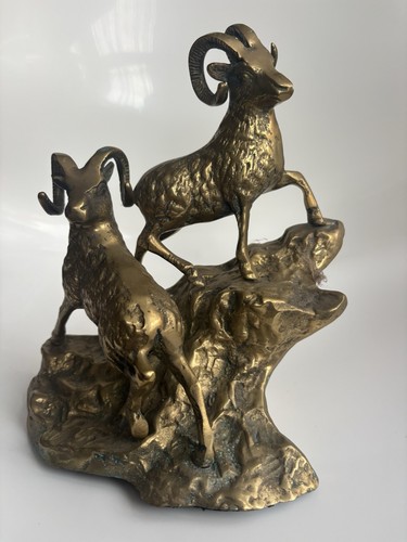 Vintage solid brass mountain - brass,