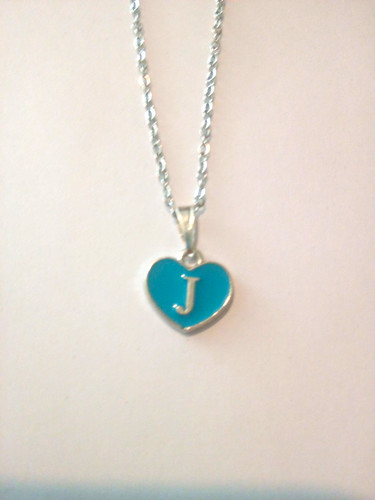 Brand new blue enamel - blue, heart