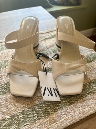 Zara cream strappy block - zara,