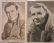 John Mills Signed Studio Card