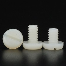 White Nylon Slotted Pan Head