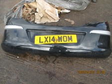 VAUXHALL CORSA D VAN 3 DOOR FACELIFT REAR BUMPER BLACK SILVER PLASTIC TRIM