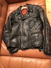 Vintage Lewis Leathers Black Leather Jacket: sz Medium