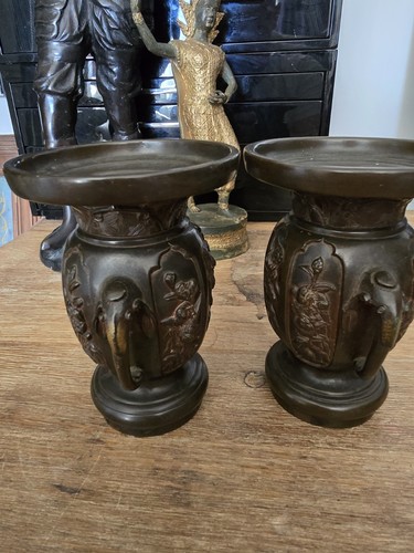 Japanese bronze pair - bronze, of
