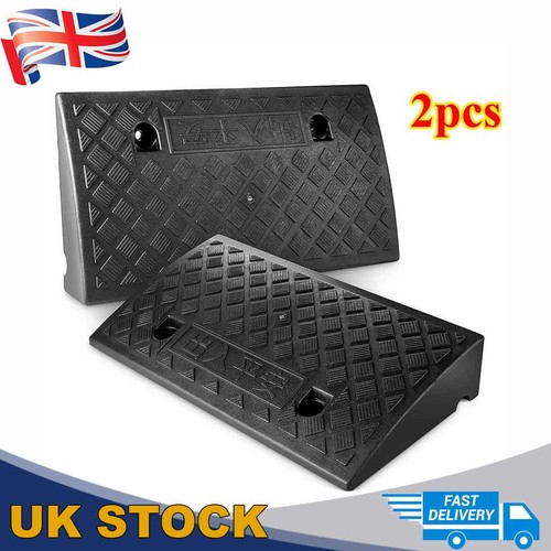 Black heavy duty curb ramps - black,