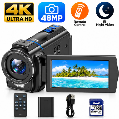 Camcorder 270 flip screen - 4k,