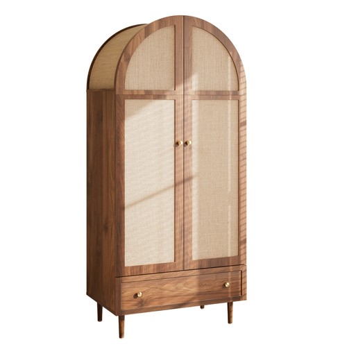 Modern walnut wardrobe - walnut,