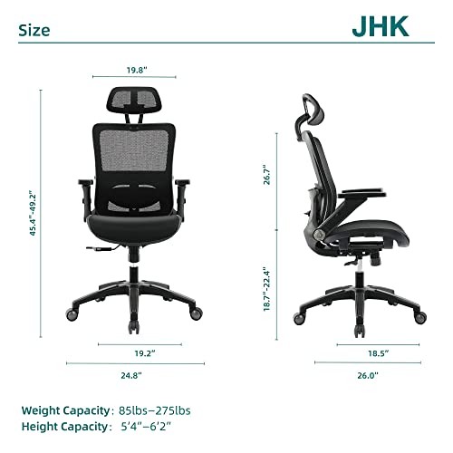 Black jhk ergonomic - black, office