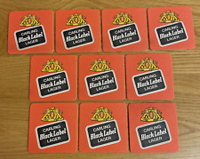 10 x VINTAGE 1970's - CARLING BLACK LABEL - LAGER - BEER MATS - BRAND NEW UNUSED