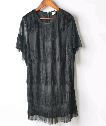 Asos black fringe mini - asos,