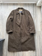 Vintage Burberry’s Wool Overcoat Balmacaan - Brown Herringbone - 54 Long XL