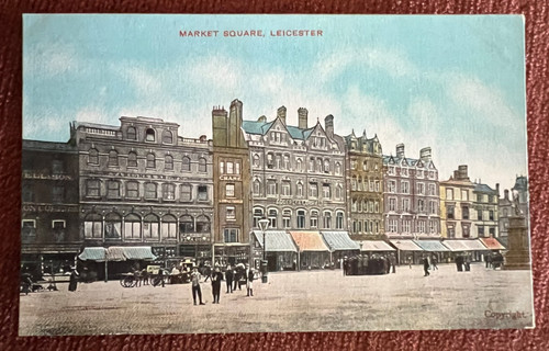 Antique postcard leicester - antique,