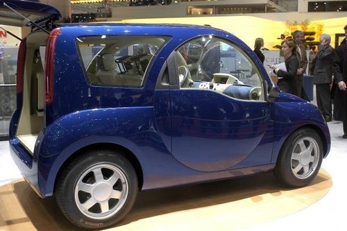Bollore blue car - car, geneve