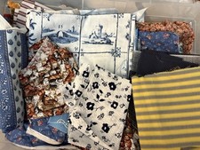 7lbs Vintage Fabric Scraps