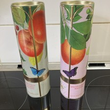 Lovely Bright Crabtree & Evelyn Christmas Pudding Biscuit Tins: Good Condition