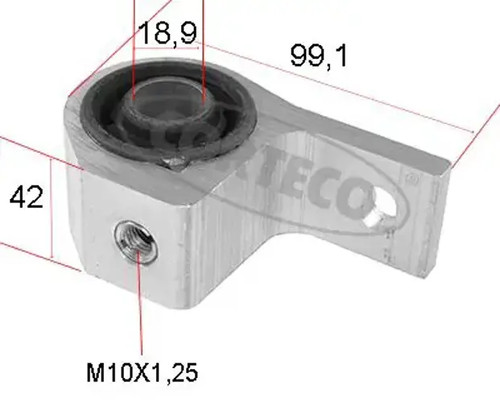 Wishbone bush front axle - wishbone,
