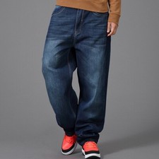 Mens Hip-Hop Jeans Denim Baggy