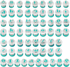 62 PCS Alphabet Cookie Cutters Fondant Letters Cutters Icing Letters Cutters Num
