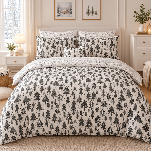 Christmas winter duvet cover - duvet,