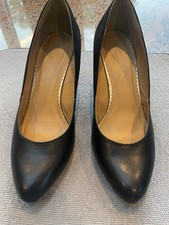 Emilio Luca Women's Court Heel Shoes Size 7 EU 40 Black Leather & Suede