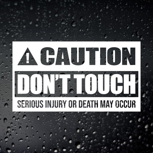 Caution don touch funny car - caution,