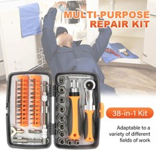 38-in-1 Screwdriver Set Magnetic Socket Slotted Tool Kit for Various Repairs UK