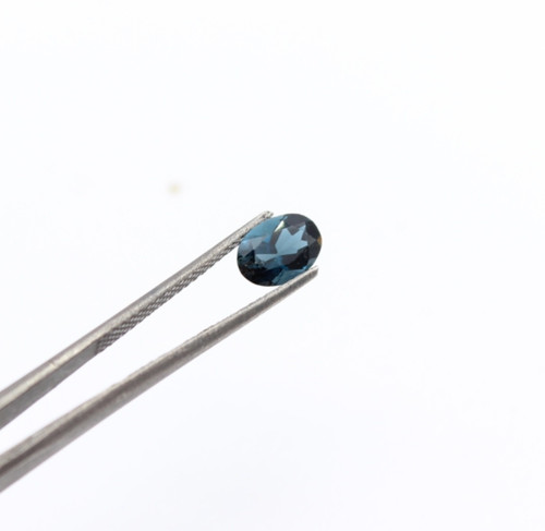 Blue tourmaline faceted - blue, oval