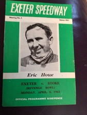 Exeter Speedway Programme v Stoke 8/4/63.