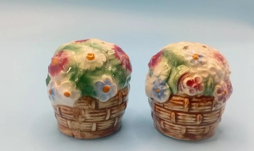Vintage flower basket salt - vintage,