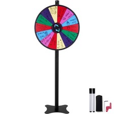 24" Spinning Prize Wheel 14 Slots Wheel Spinner Tabletop Floor-standing