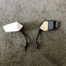 Motorcycle Wing Side Mirrors Rear View M10 Custom Street Quad Bike Easy Fit