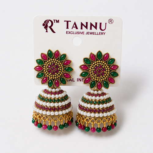 Earrings traditional jhumka - , |