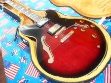 EARLY RARE TANGLEWOOD MADE IN KOREA SEMI ACOUSTIC GSA-2 335 STRIPED WALNUT NECK