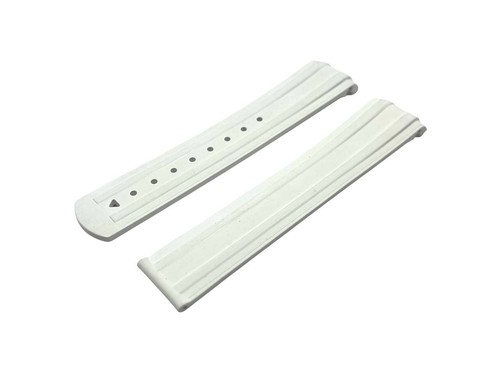 20mm white rubber silicone - white, rubber/silicone