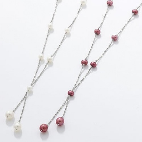 E654 multi pearl lariat - e654,