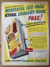 Vintage 1950's STORK  MARGARINE COOKERY SERVICE ADVERT Art Of Home Cooking Book