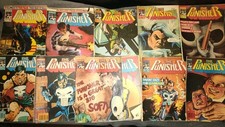 The Punisher Run British Marvel. 1989 1980s bundle lot comic collection 