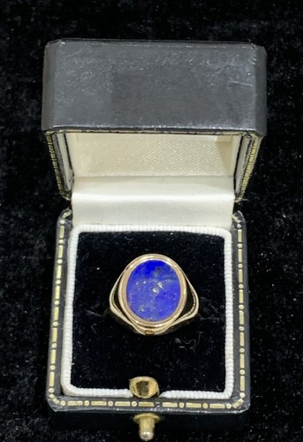 9ct yellow gold oval signet