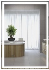 Bathroom LED Mirror 70x50cm Wall Mounted with Lights Demister Anti-Fog