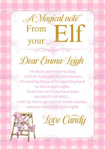 Elf arrival personalised - elf,