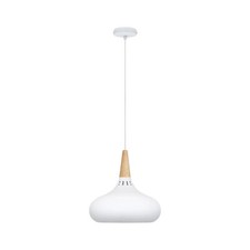 Modern white bowl pendant - white,