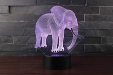 3D Illusion Lamp, Elephant