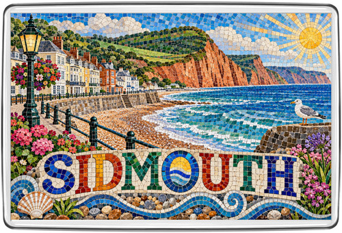 Sidmouth devon coast mosaic - sidmouth,