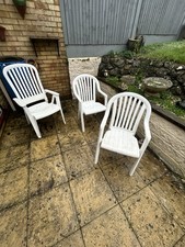 2 Grosfillex Stacking And 1 Folding Plastic Patio Chair