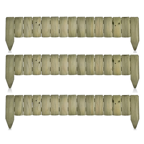 Wooden garden border fence - wooden,