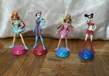 Winx club dolls figurines, LOT 4, Bloom, Tecna, Flora and Musa