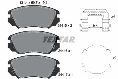 Brake pad set - pad, disc