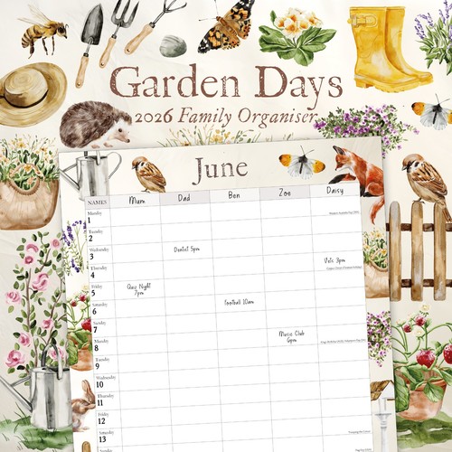 Garden days illustrated family - garden,