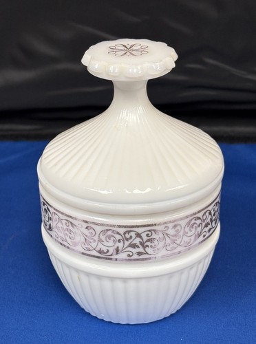 Vintage avon milk glass vanity - milk,